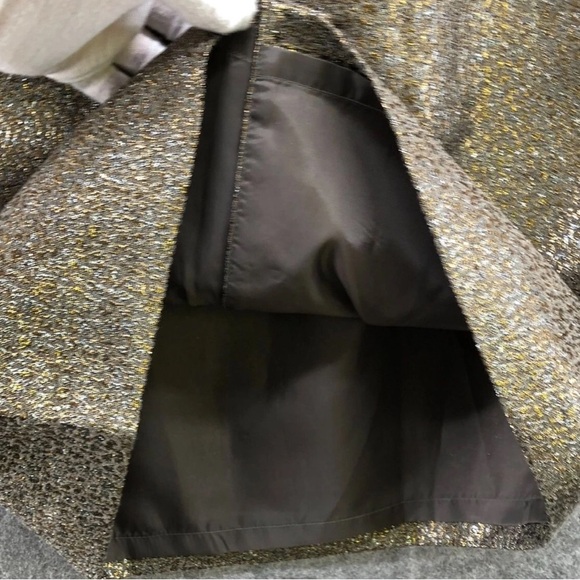 New York & Company Metallic Gold Silver Lined Pencil Skirt Size 8 - Picture 5 of 5